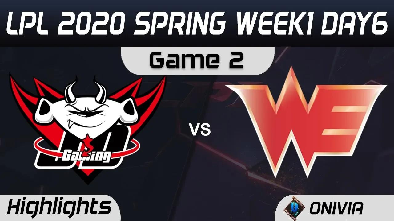 JDG vs WE Highlights Game 2 LPL Spring 2020 W1D6 JD Gaming vs Team WE LPL Highlights 2020 by Onivia thumbnail