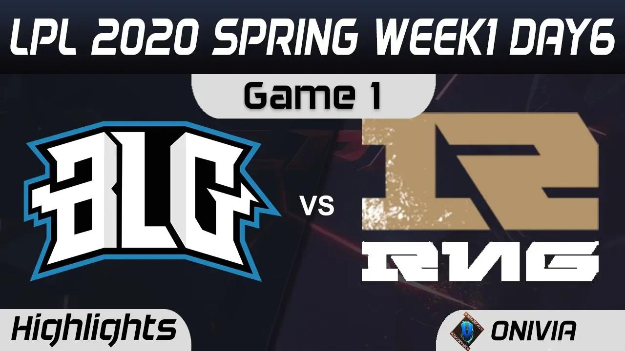 BLG vs RNG Highlights Game 1 LPL Spring 2020 W1D6 Bilibili Gaming vs Royal Never Give Up LPL Highlig thumbnail