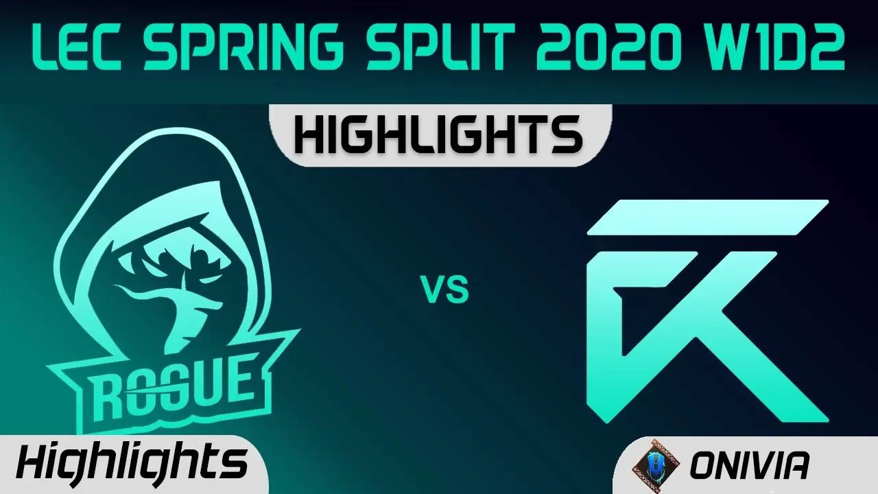 RGE vs XL Highlights LEC Spring 2020 W1D2 Rogue vs Excel Esports LEC Highlights 2020 by Onivia thumbnail