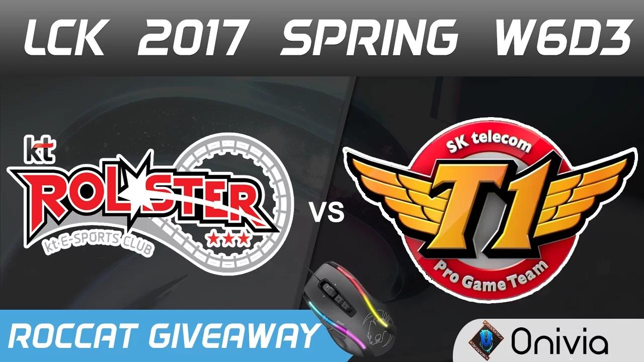 KT vs SKT Highlights Game 1 LCK Spring 2017 W6D3 KT Rolster vs SK Telecom T1 thumbnail