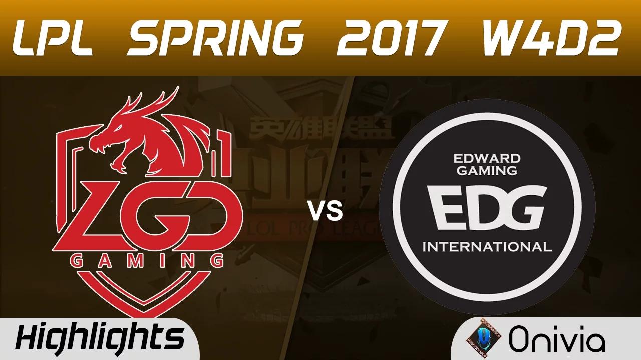 LGD vs EDG Highlights Game 2 LPL Spring 2017 W4D2 LGD Gaming vs EDG Gaming thumbnail