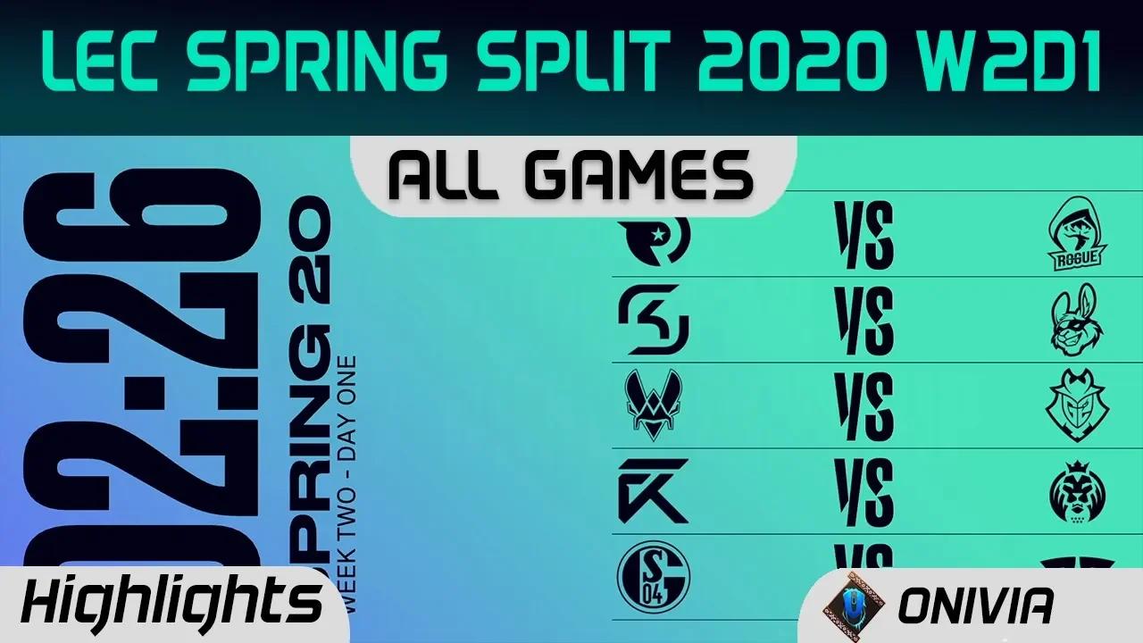 LEC Highlights Week2 Day1 LEC Spring 2020 All Games By Onivia thumbnail