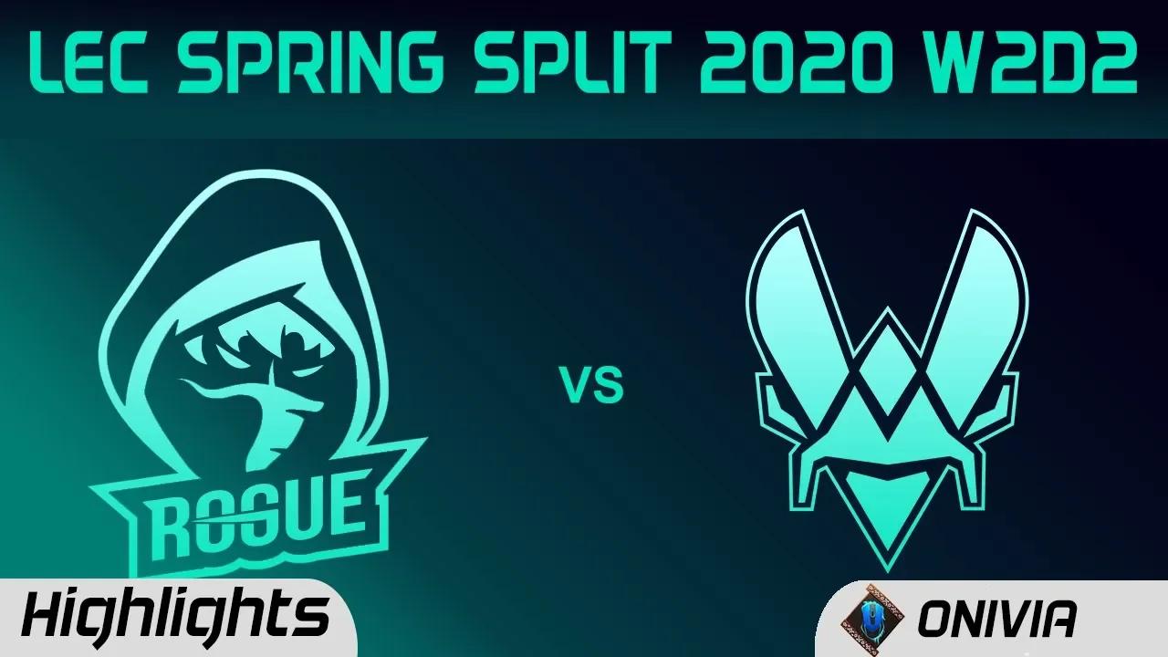 RGE vs VIT Highlights LEC Spring 2020 W2D2 Rogue vs Team Vitality LEC Highlights 2020 by Onivia thumbnail