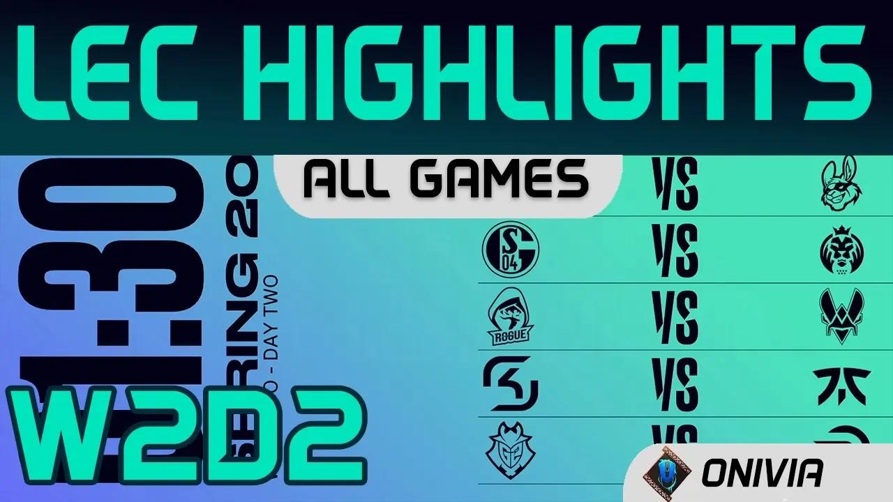 LEC Highlights Week2 Day2 LEC Spring 2020 All Games By Onivia thumbnail