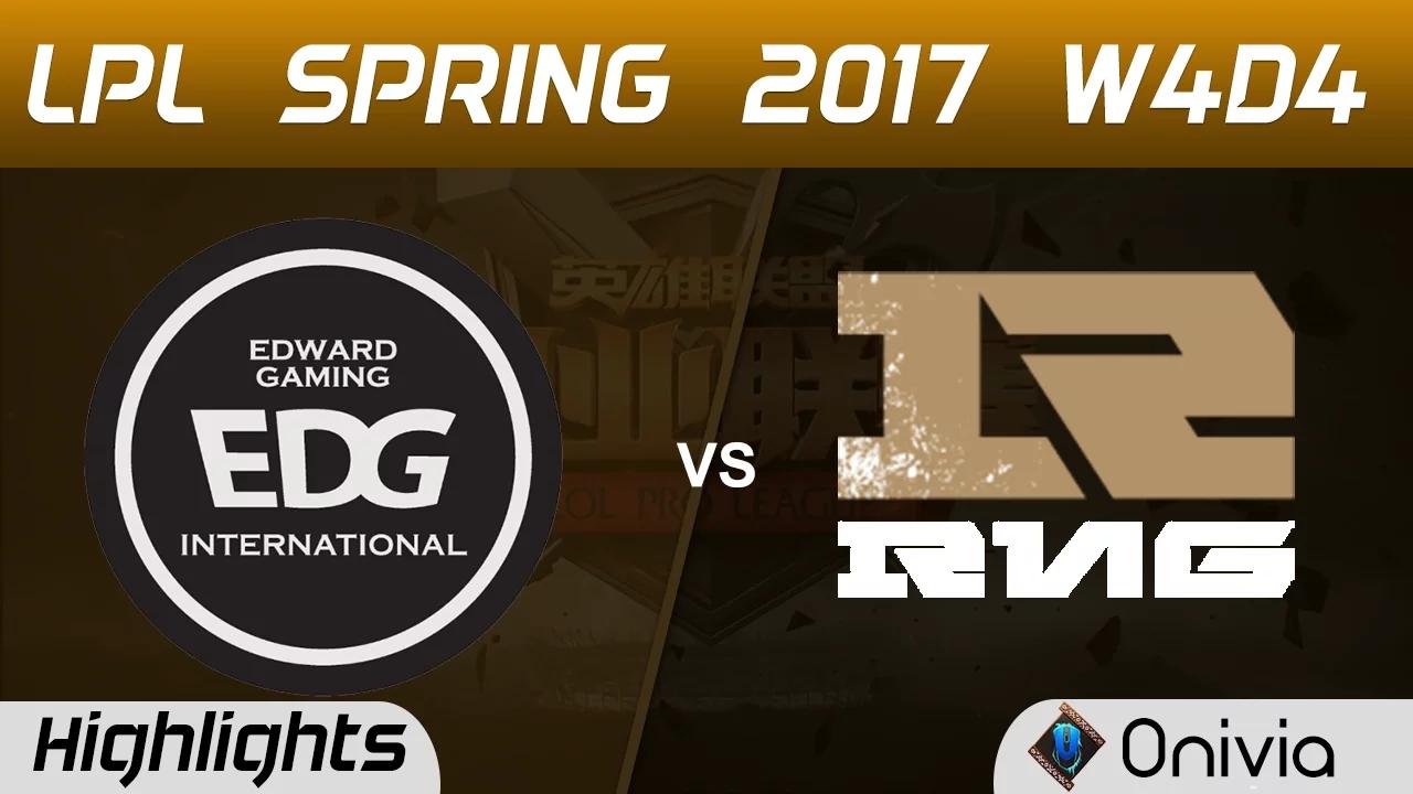 EDG vs RNG Highlights Game 1 LPL Spring 2017 W4D4  EDward Gaming vs Royal Never Give Up thumbnail