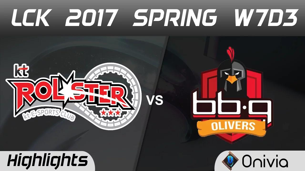 KT vs BBQ Highlights Game 1 LCK Spring 2017 W7D3 KT Rolster vs BBQ Olivers thumbnail