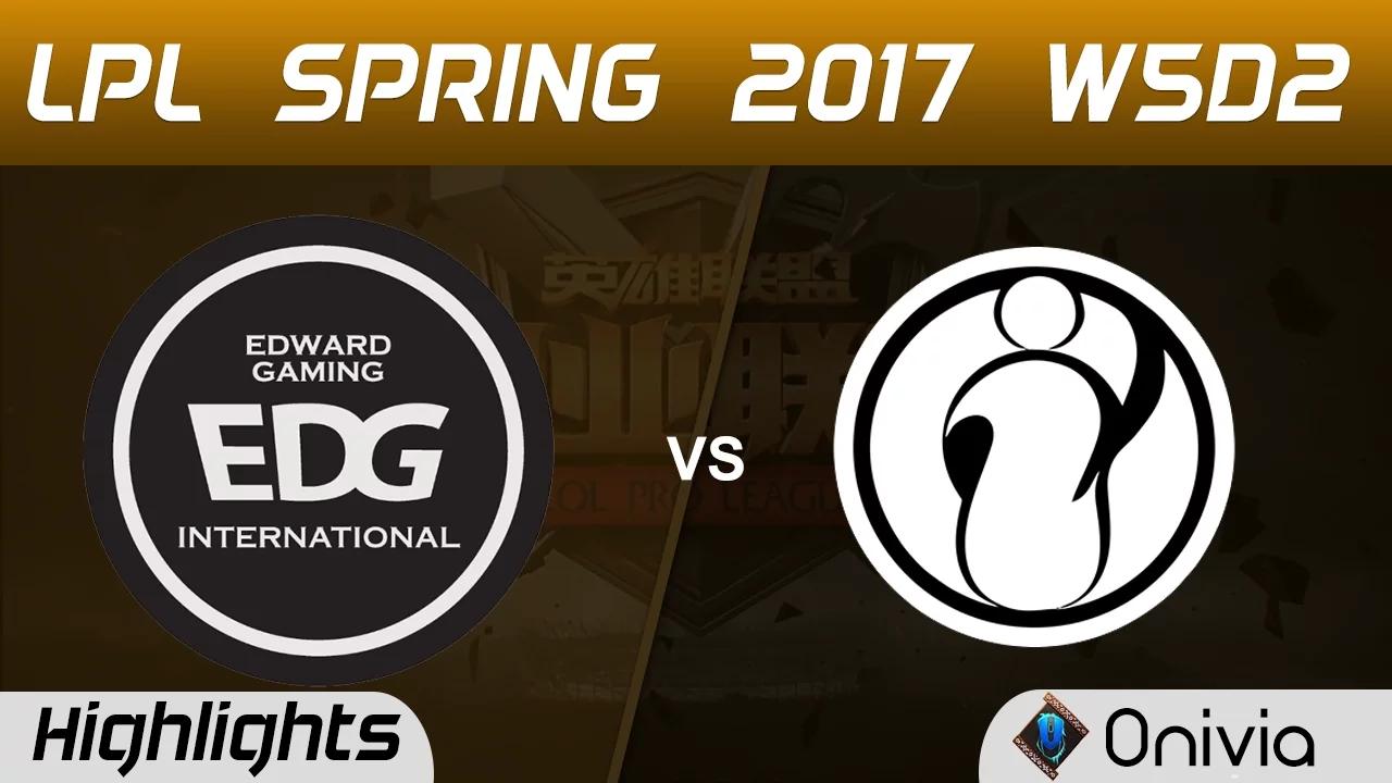 EDG vs IG Highlights Game 2 LPL Spring 2017 W5D2 Edward Gaming vs Invictus Gaming thumbnail