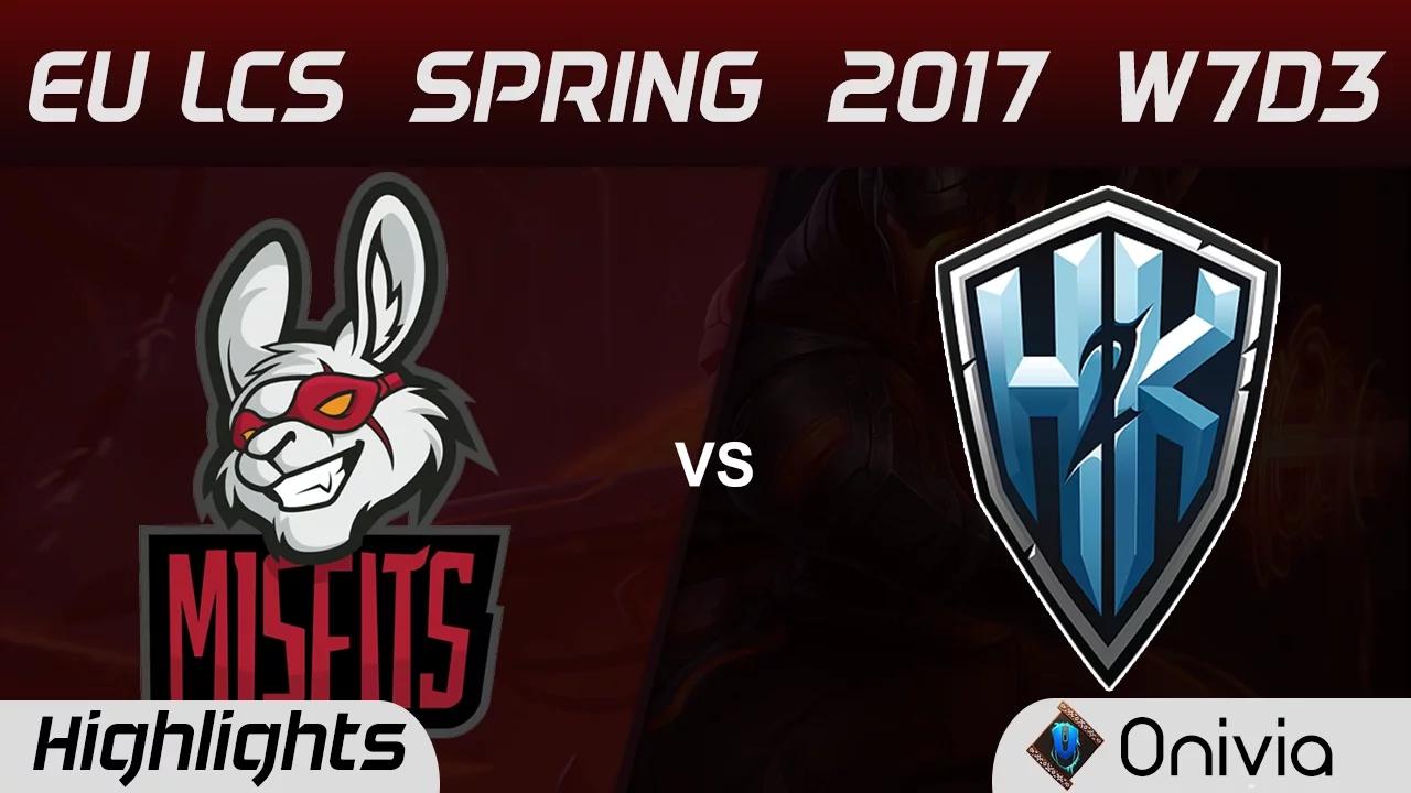 MSF vs H2K Highlights Game 1 EU LCS Spring 2017 W7D3 Misfits vs H2K Gaming thumbnail