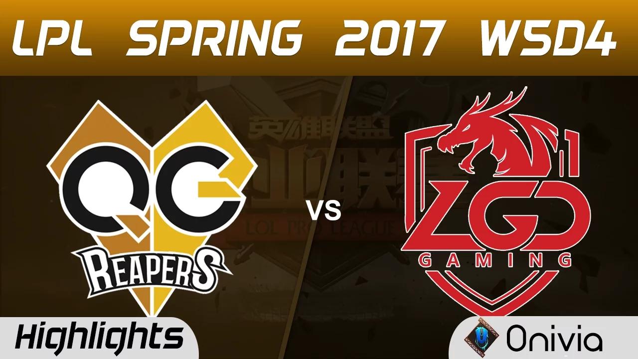 QG vs LGD Highlights Game 1 LPL Spring 2017 W5D4 QG Reapers vs LGD Gaming thumbnail