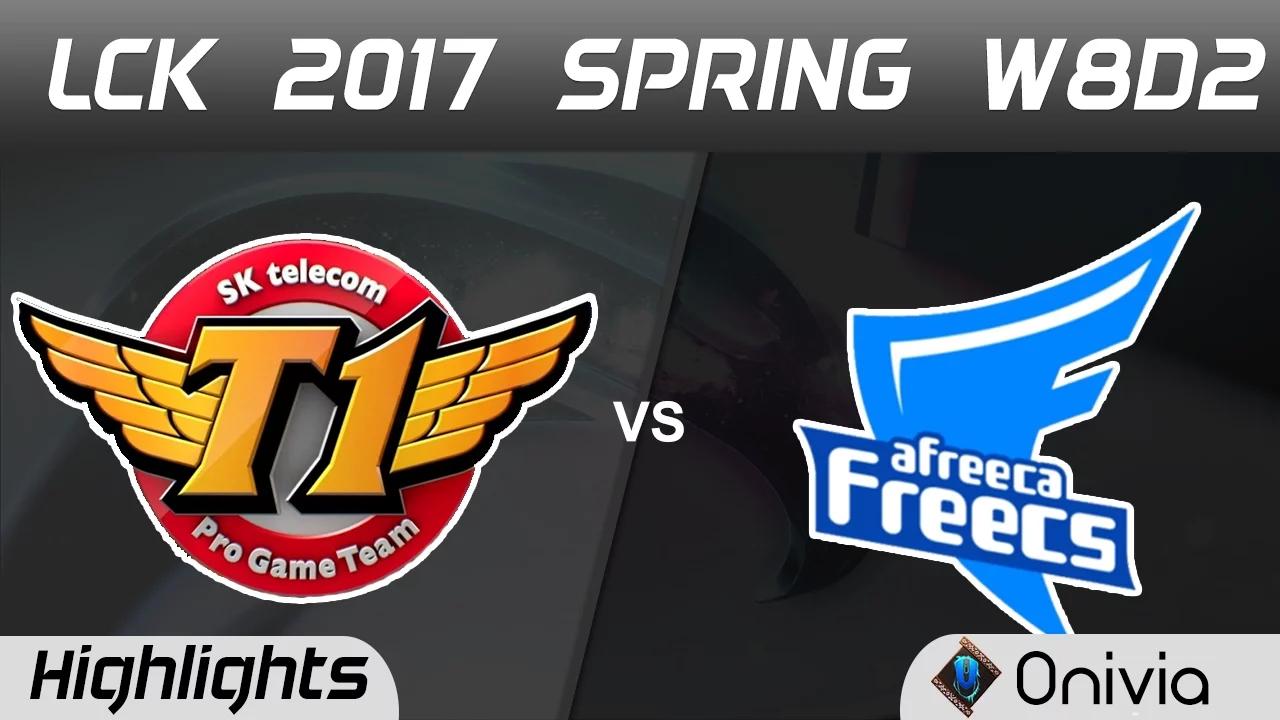 SKT vs AFS Highlights Game 1 LCK Spring 2017 W8D2 SK Telecom T1 vs Afreeca Freecs thumbnail