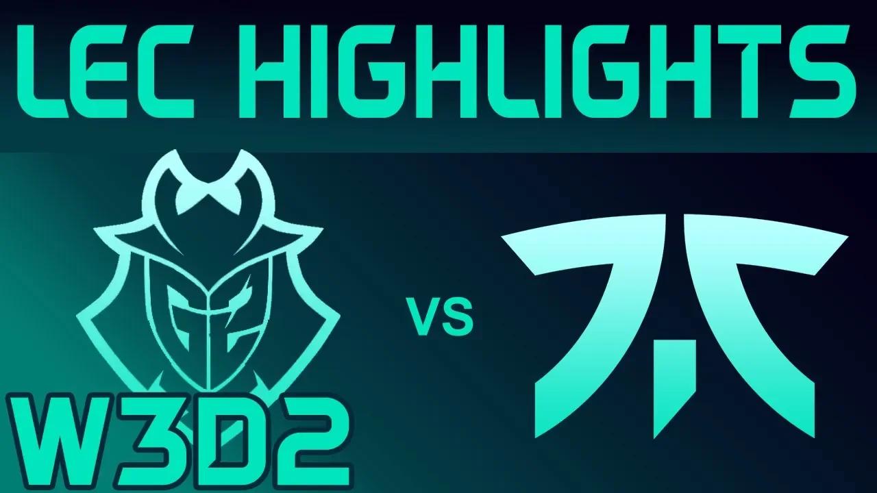 G2 vs FNC Highlights LEC Spring 2020 W3D2 G2 Esports vs Fnatic LEC Highlights 2020 by Onivia thumbnail