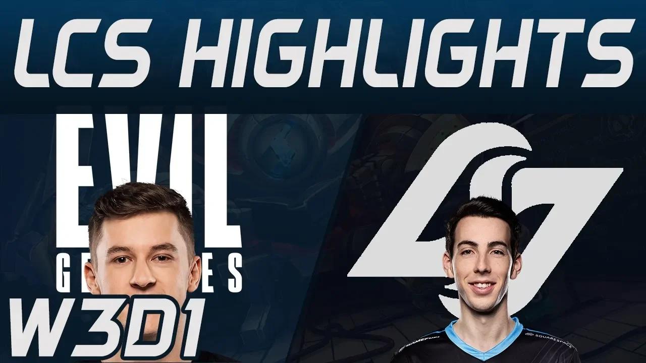 EG vs CLG Highlights LCS Spring 2020 W3D1 Evil Geniuses vs Counter Logic Gaming LCS Highlights 2020 thumbnail