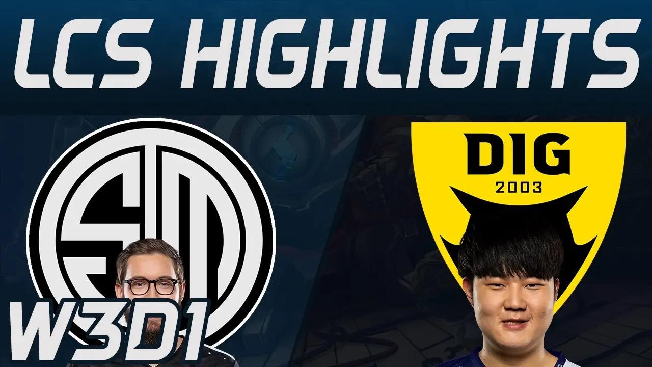 TSM vs DIG Highlights LCS Spring 2020 W3D1 Team Solo Mid vs Dignitas LCS Highlights 2020 by Onivia thumbnail