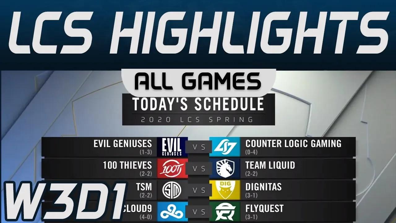 LCS Highlights Week3 Day1 LCS Spring 2020 All Games By Onivia thumbnail