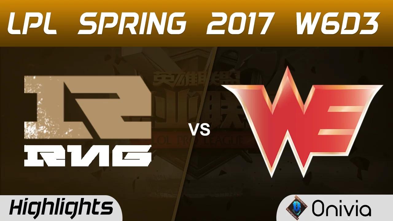 RNG vs WE Highlights Game 1 LPL Spring 2017 W6D3 Royal Never Give Up vs Team WE thumbnail