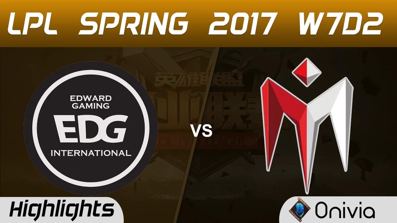 EDG vs IM Highlights Game 1 LPL Spring 2017 W7D2 Edward Gaming vs I May thumbnail