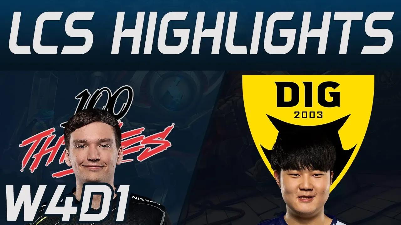 100 vs DIG Highlights LCS Spring 2020 W4D1 100Thieves vs Dignitas LCS Highlights 2020 by Onivia thumbnail