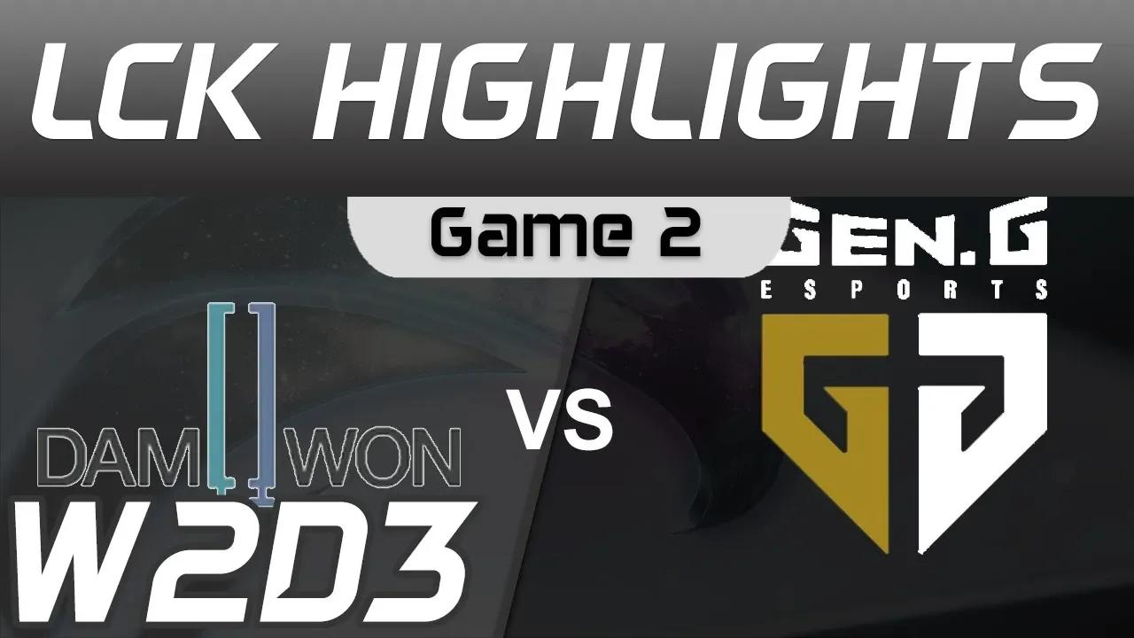 DWG vs GEN Highlights Game 2 LCK Spring 2020 W2D3 Damwon Gaming vs Gen G LCK Highlights 2020 by Oniv thumbnail