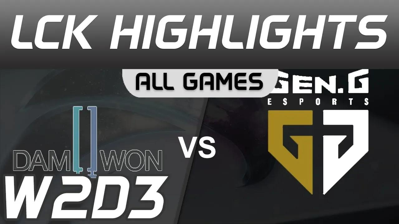 DWG vs GEN ALL GAMES Highlights LCK Spring 2020 Damwon Gaming vs Gen G LCK Highlights 2020 by Onivia thumbnail