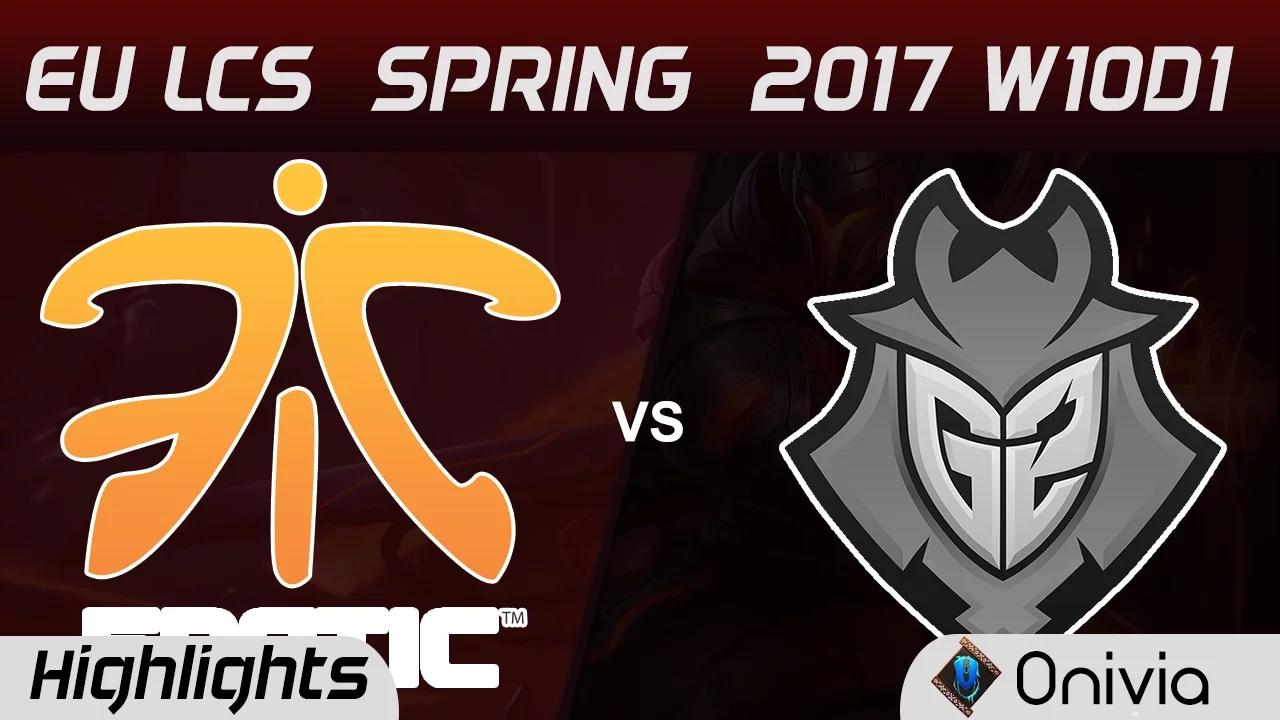 FNC vs G2 Highlights Game 3 EU LCS Spring 2017 W10D1 Fnatic vs G2 Esports thumbnail