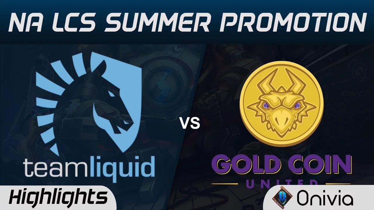 TL vs GCU Highlights Game 1 NA LCS Summer Promotion 2017 Team Liquid vs Gold Coin United thumbnail