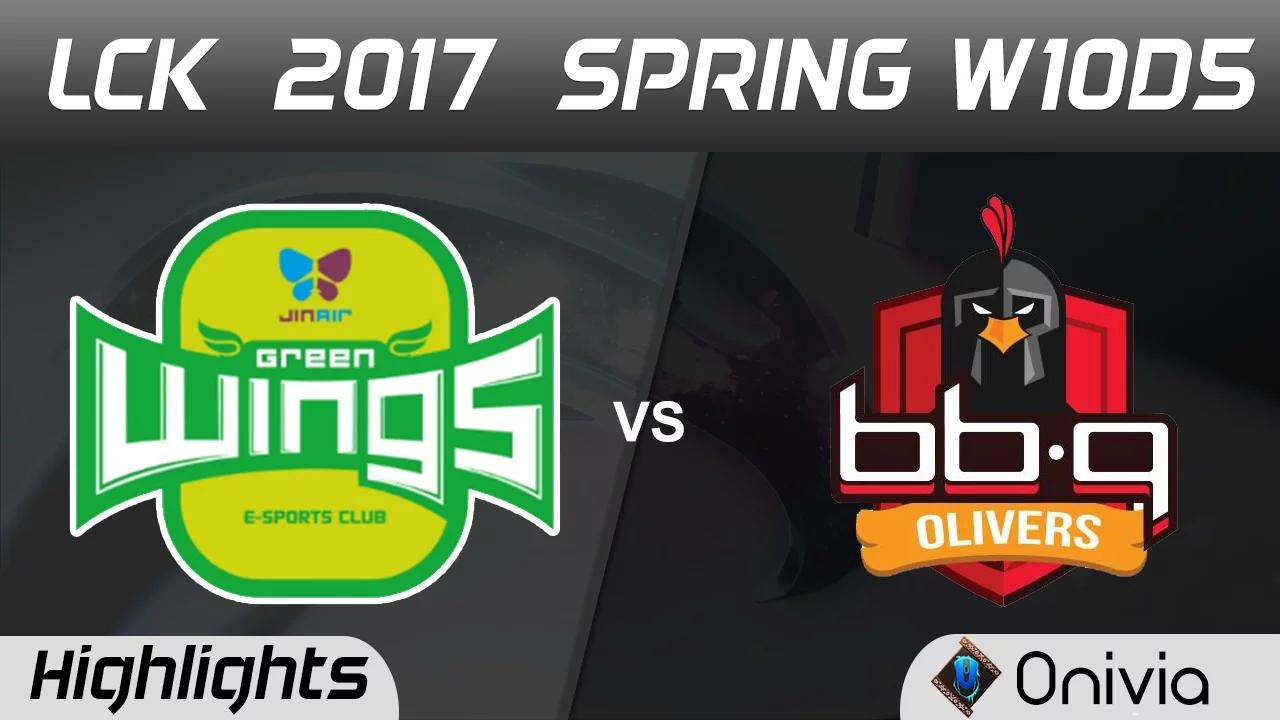 JAG vs BBQ Highlights Game 1 LCK Spring 2017 W10D5 Jin Air Green Wings vs BBQ Olivers thumbnail