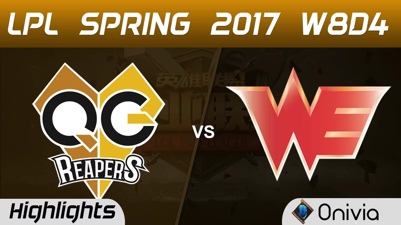 QG vs WE Highlights Game 2 LPL Spring 2017 W8D4 Qiao Gu vs Team WE thumbnail