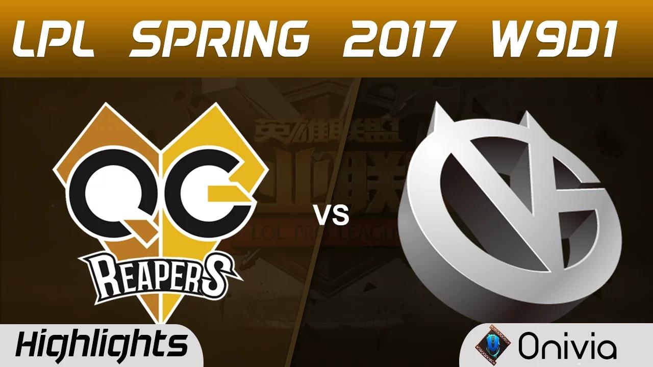 QG vs VG Highlights Game 2 LPL Spring 2017 W9D1 Qiao Gu vs Vici Gaming thumbnail