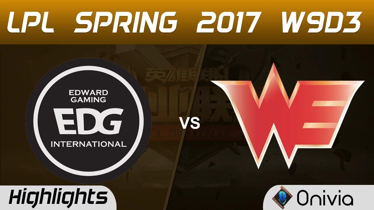 EDG vs WE Highlights Game 2 LPL Spring 2017 W9D3 Edward Gaming vs Team WE thumbnail