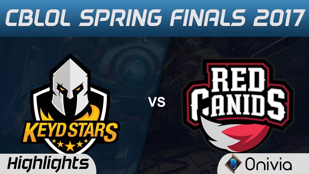 KEYD vs RED Highlights Game 1 CBLOL SPRING FINALS 2017 Keyd Stars vs Red Candis thumbnail