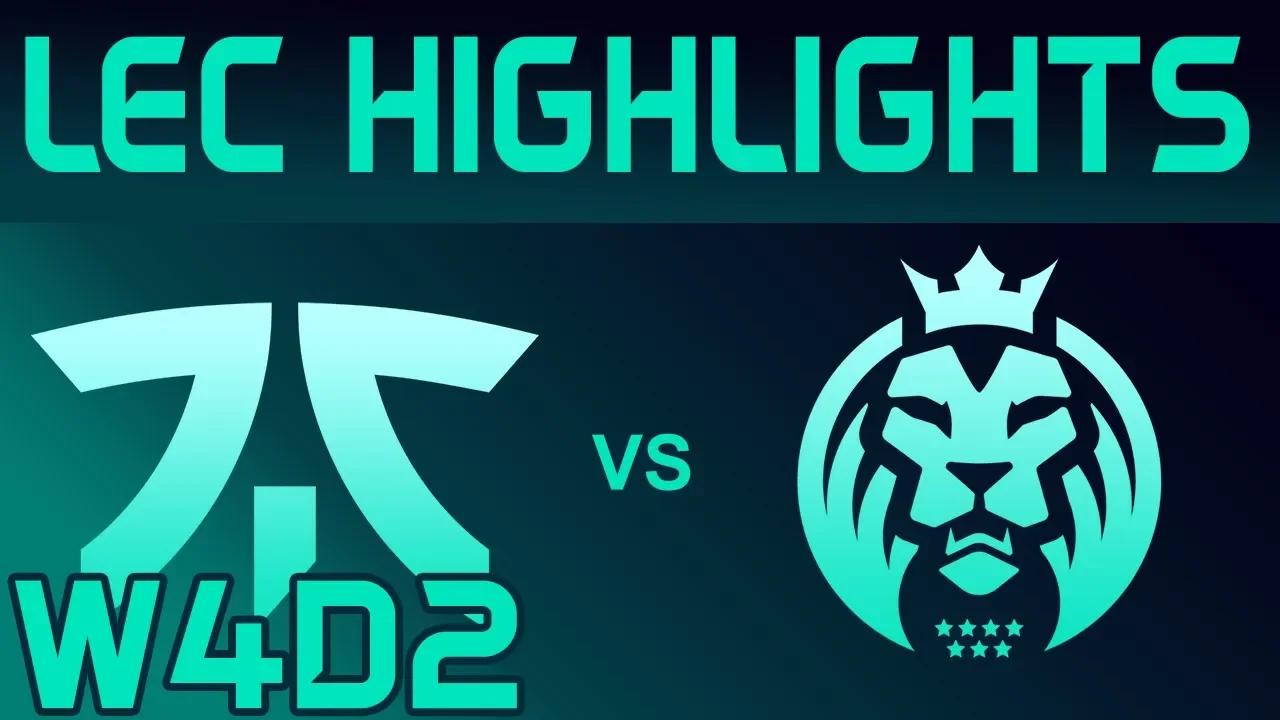 FNC vs MAD Highlights LEC Spring 2020 W4D2 Fnatic vs MAD Lions LEC Highlights 2020 by Onivia thumbnail