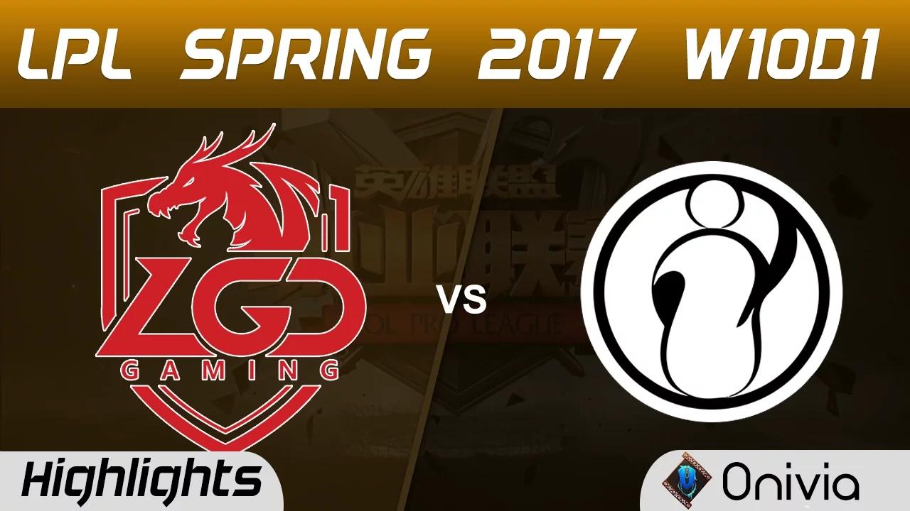 LGD vs IG Highlights Game 2 LPL Spring 2017 W10D1 LGD Gaming vs Invictus Gaming thumbnail