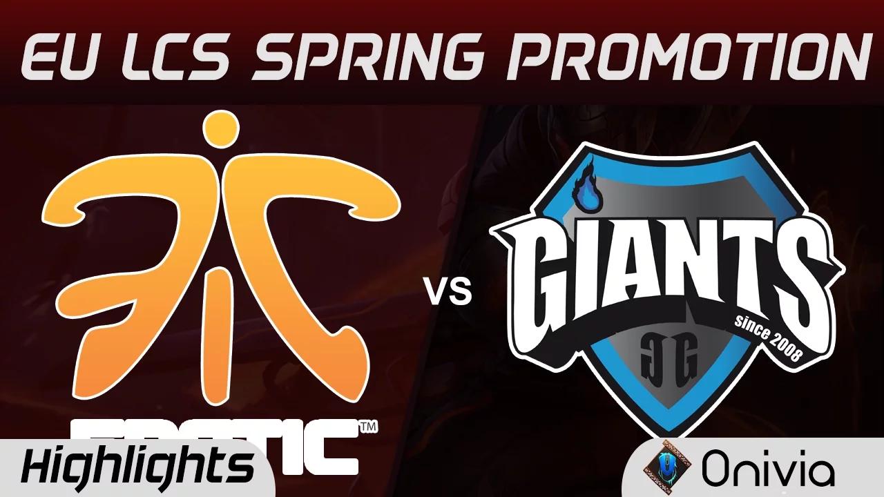 FNA vs GIA Highlights Game 1 LCS Summer Promotion 2017 Fnatic Academy vs Giants thumbnail