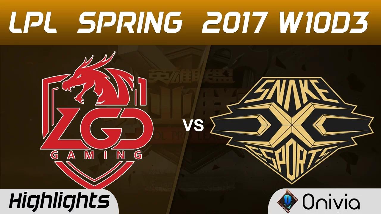 LGD vs SS Highlights Game 2 LPL Spring 2017 W10D3 LGD Gaming vs Snake thumbnail