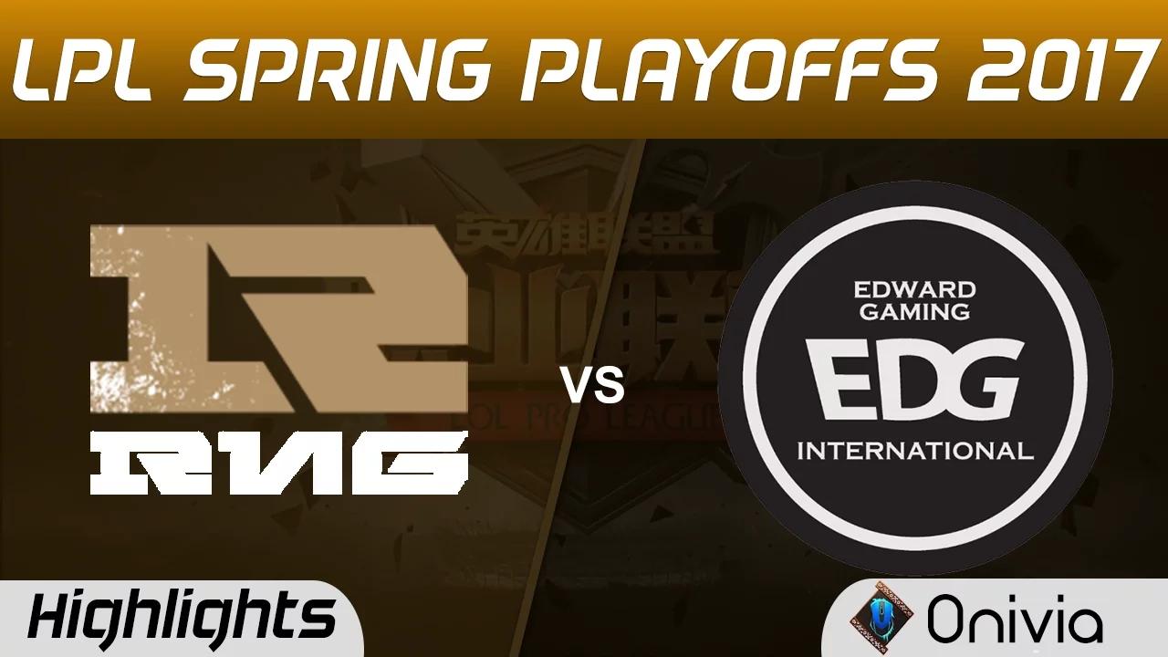 RNG vs EDG Highlights Game 1 LPL Spring Playoffs 2017 Royal Never Give Up vs Edward Gaming thumbnail