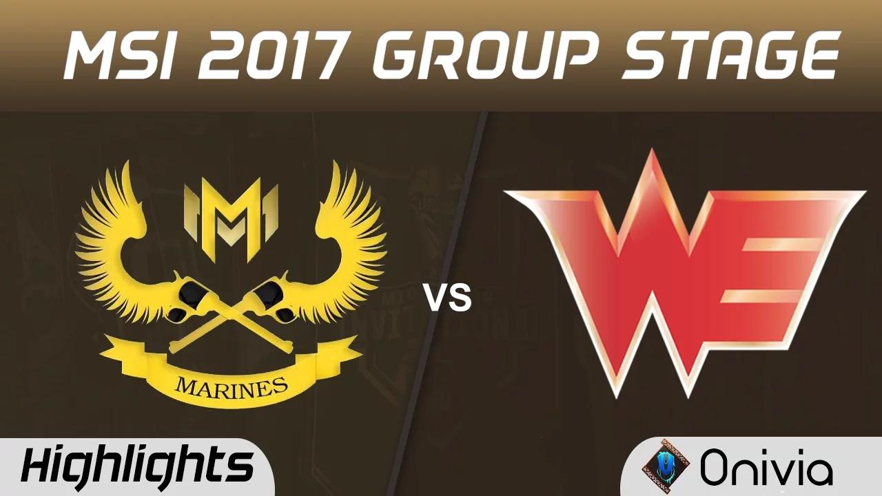 GAM vs WE Highlights MSI 2017 Group Gigabyte Marines vs Team WE by Onivia thumbnail