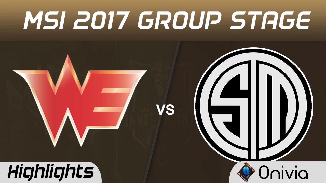 WE vs TSM Highlights MSI 2017 Group Team WE vs Team Solo Mid by Onivia thumbnail