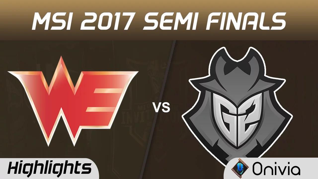 WE vs G2 Highlights Game 2 MSI 2017 Semi Finals Team WE vs G2 Esports by Onivia thumbnail