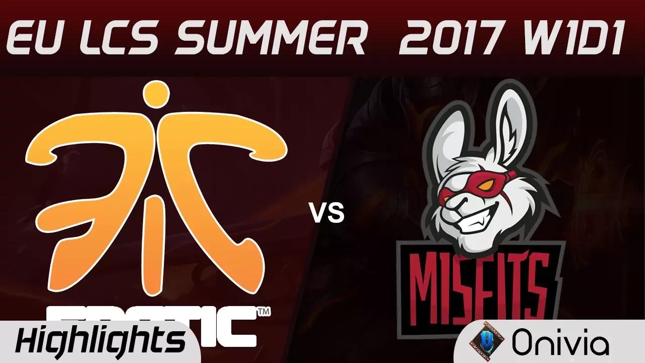 FNC vs MSF Highlights Game 2 EU LCS SUMMER 2017 Fnatic vs Misfits by Onivia thumbnail