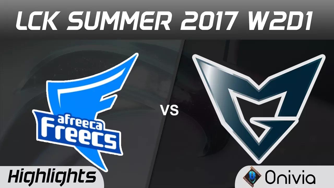 AFS vs SSG Highlights Game 1 LCK SUMMER 2017 Afreeca Freecs vs Samsung By Onivia thumbnail