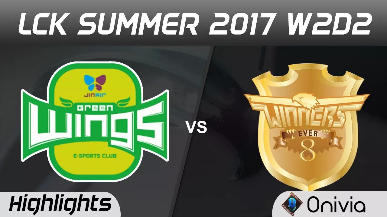 JAG vs E8W Highlights Game 2 LCK SUMMER 2017 Jin Air Green Wings vs Ever8 Winners By Onivia thumbnail