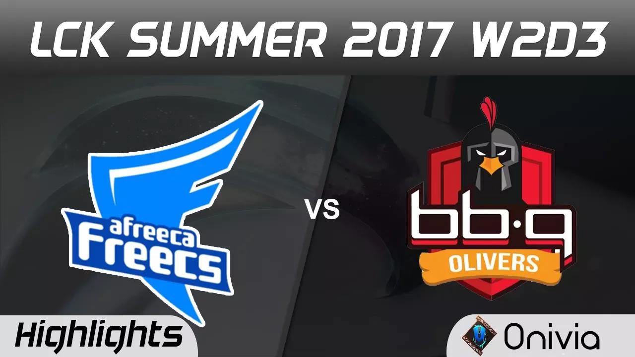 AFS vs BBQ Highlights Game 3 LCK SUMMER 2017 Afreeca Freecs vs BBQ Olivers By Onivia thumbnail