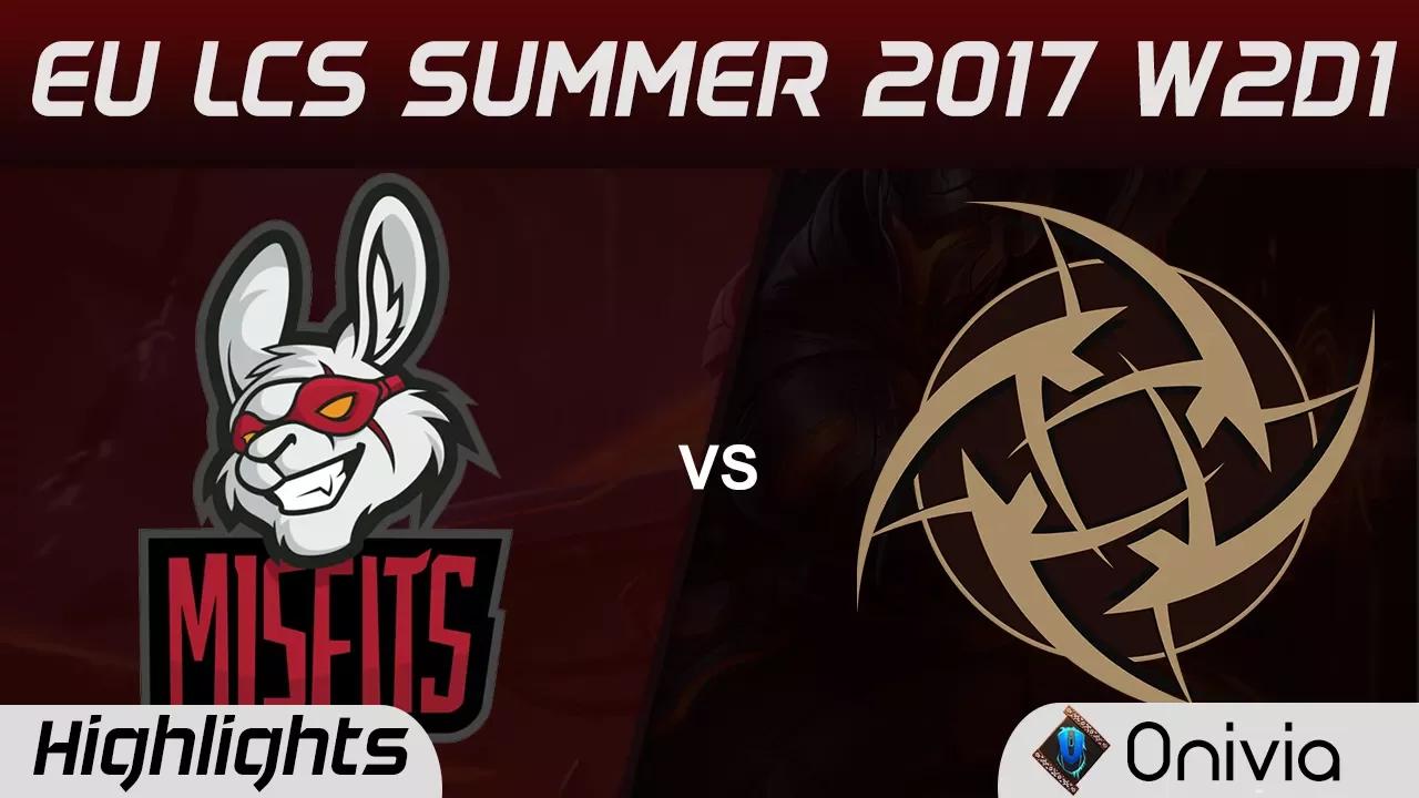 MSF vs NIP Highlights Game 1 EU LCS SUMMER 2017 Misfits vs Ninjas in Pyjamas by Onivia thumbnail