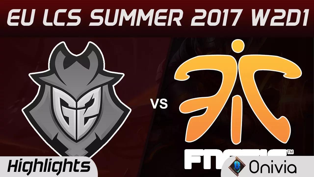 G2 vs FNC Highlights Game 3 EU LCS SUMMER 2017 G2 Esports vs Fnatic by Onivia thumbnail