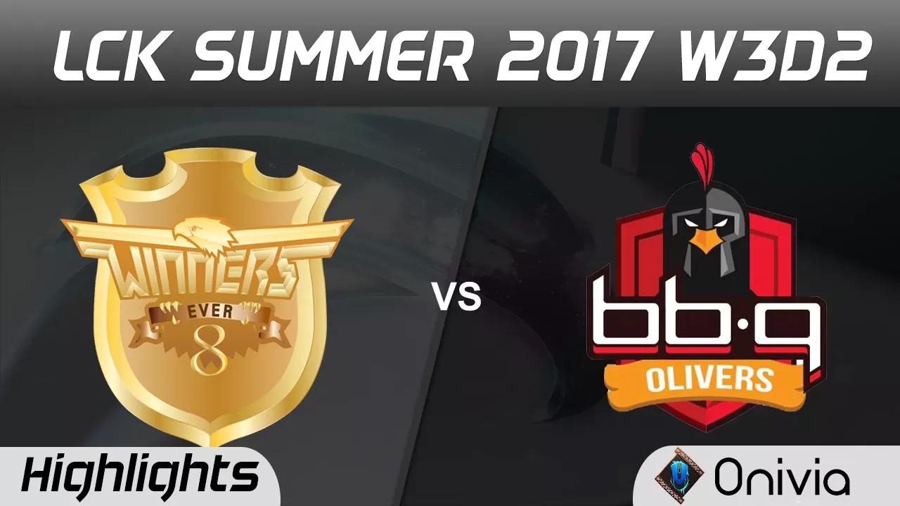 E8W vs BBQ Highlights Game 2 LCK SUMMER 2017 Ever8 Winners vs BBQ Olivers By Onivia thumbnail