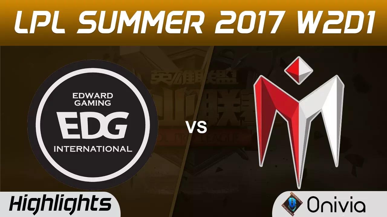 EDG vs IM Highlights Game 1 LPL SUMMER 2017 Edward Gaming vs I May by Onivia thumbnail