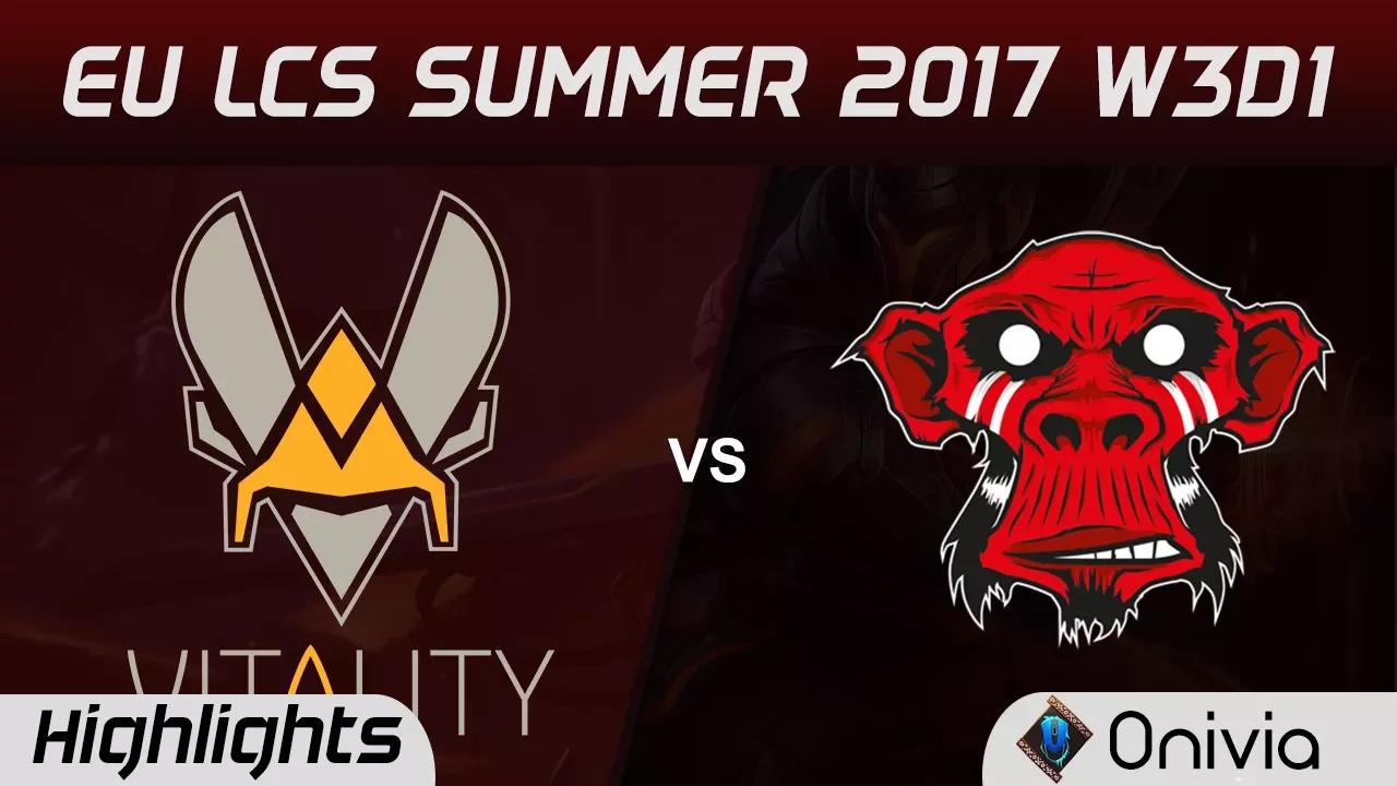 VIT vs MM Highlights Game 1 EU LCS SUMMER 2017 Vitality vs Mysterious Monkeys by Onivia thumbnail