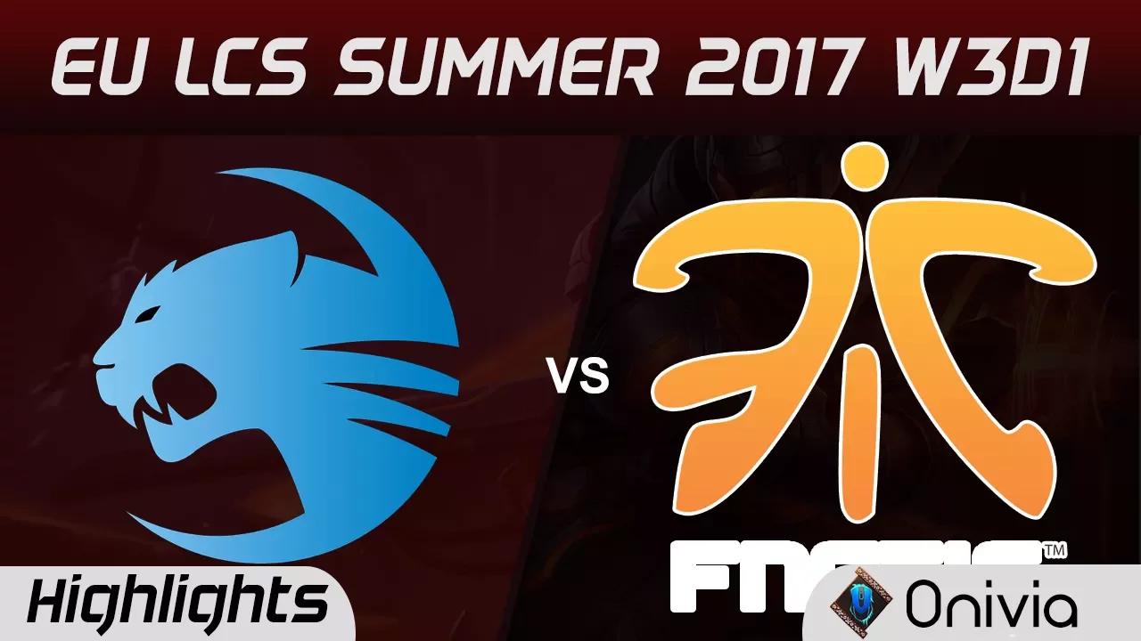 ROC vs FNC Highlights Game 3 EU LCS SUMMER 2017 Roccat vs Fnatic by Onivia thumbnail