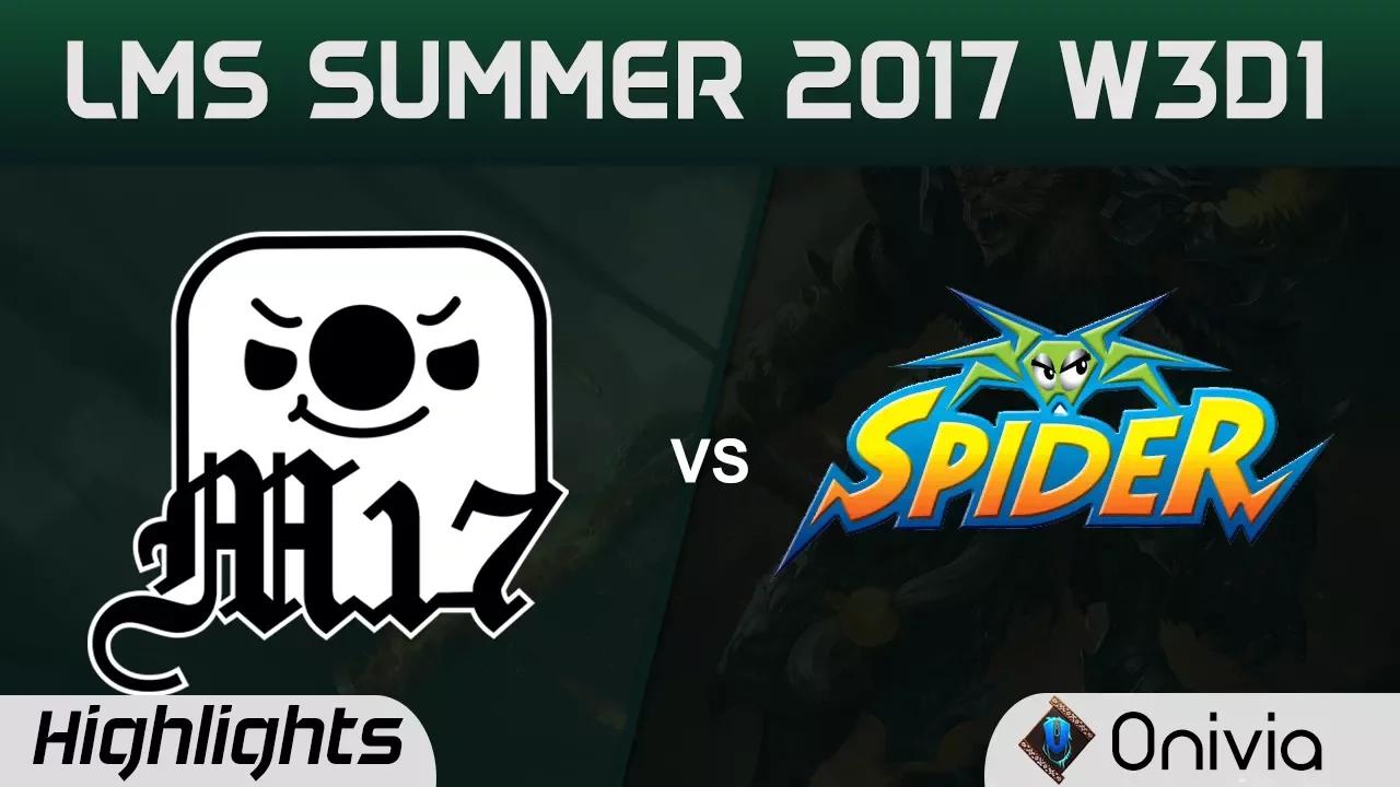 M17 vs WS Highlights Game 1 LMS 精華 夏季職業聯賽 2017 SUMMER Machi Esports vs Wayi Spider by Onivia thumbnail