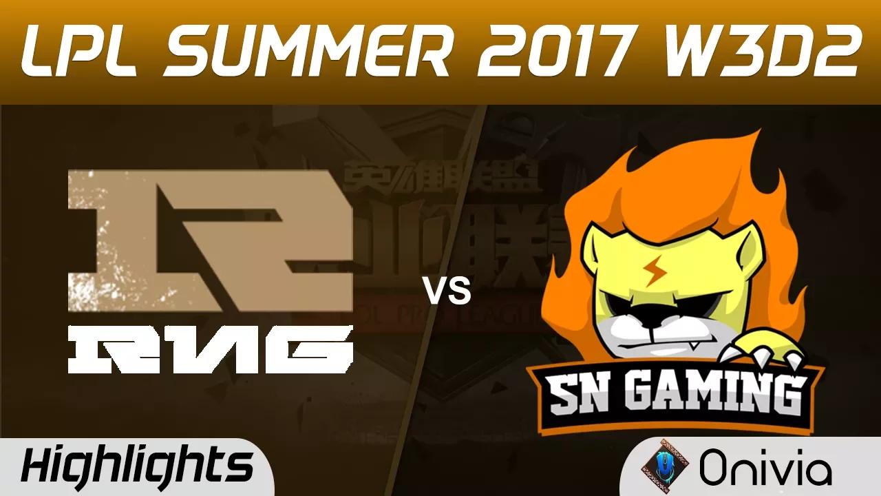 RNG vs SNG Highlights Game 1 LPL SUMMER 2017 Royal Never Give Up Gaming vs Suning Gaming by Onivia thumbnail